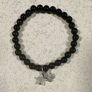 Silver and onyx TOUS Icon Color bracelet